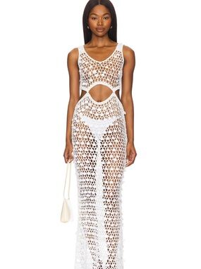 superdown Elena Crochet Maxi Dress